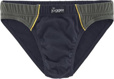 Спортивні чоловічі труси-сліпи Le Jogger з контрастними вставками, комфортні, розмір L, колір морський / кольорові вставки