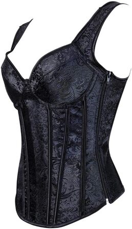 Жіноча нічна сорочка/корсет у стилі стимпанк: готичний топ з шнурівкою та блискавкою, з PU шкіри (XXL)