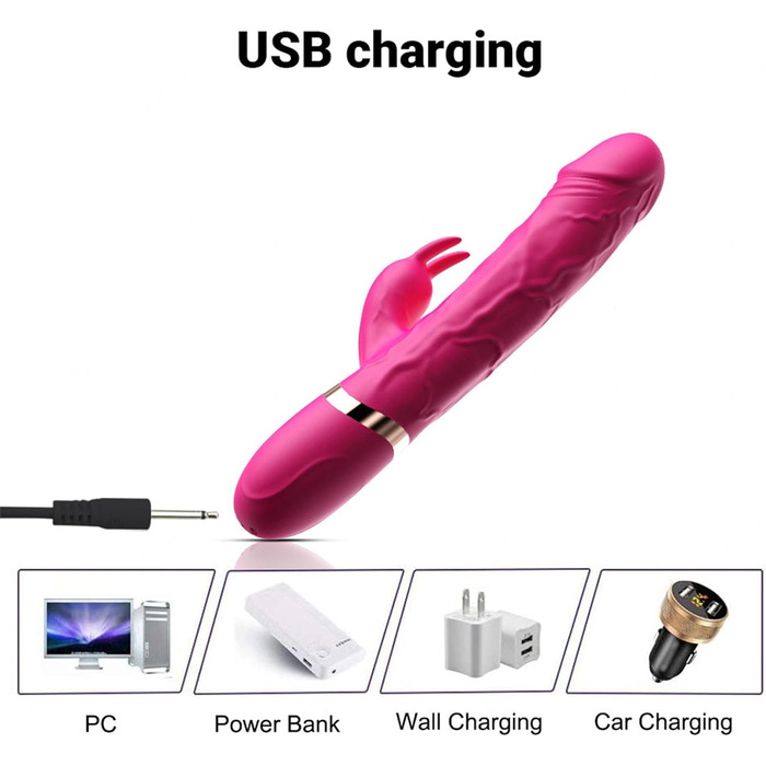 Вібратор G-Punkt Klassischer, 10 режимів вібрації, силіконовий дildo-вібратор, масажний стрижень для жінок та пар, фіолетовий