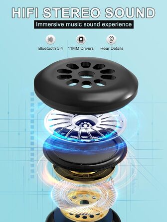 Маска для сну з Bluetooth-навушниками LC-dolida V5.4, 3D дихаюча бавовняна маска для очей з мікрофоном, миюча, для подорожей, йоги та медитації, чорна