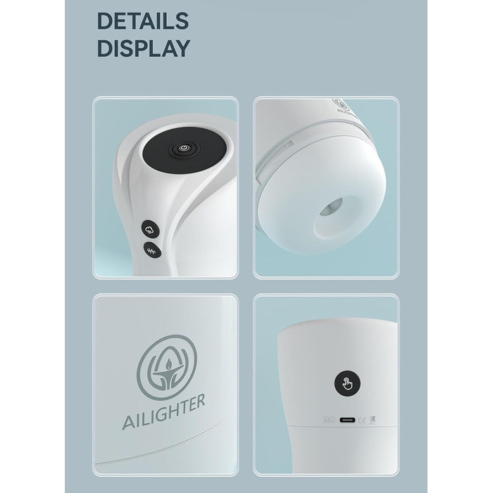 Масажер для чоловіків з 10 вібраціями, 4 режими всмоктування та функцією нагріву. 3D силікон, стимулятор пеніса, білий