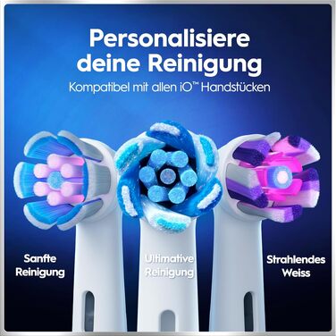 Електрична зубна щітка Oral-B iO Series 6 білого кольору, 5 режимів чищення, з дорожнім кейсом та набором з 2 насадок