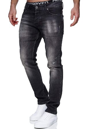 Чоловічі джинси MERISH Slim Fit з еластичного деніму, модель 1507, антрацит (42W / 34L)