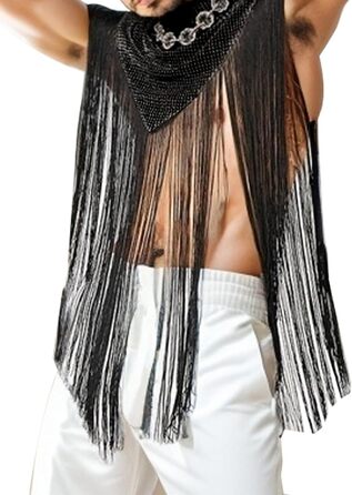 Чоловіча прозора сорочка AIEOE: сексуальний клубний одяг, мереживна сорочка з тонкої сітки (S, чорний)