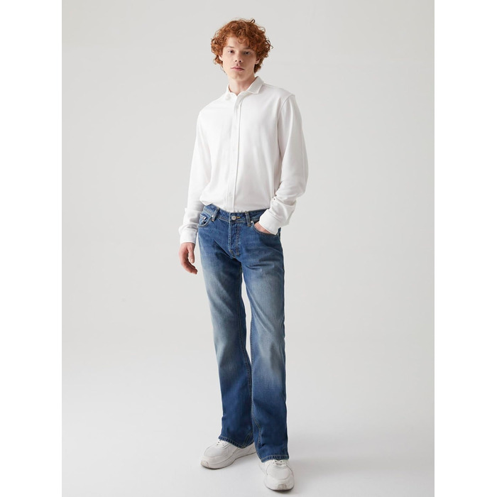 Чоловічі джинси LTB Tinman Bootcut сині (Giotto Wash), бавовна з еластаном, розмір 36W/32L