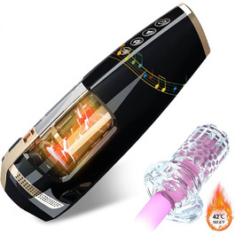 Масажер для чоловіків ChicLSQ 3Teleskopні швидкості, 5 режимів, автоматичний нагрів, електричний секс-іграшка