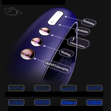 AMAZBEE Sexmaschine з 2 дільдосами: автоматичний вібратор для жінок. Інтимні іграшки для вагінального та анального використання (рожевий)