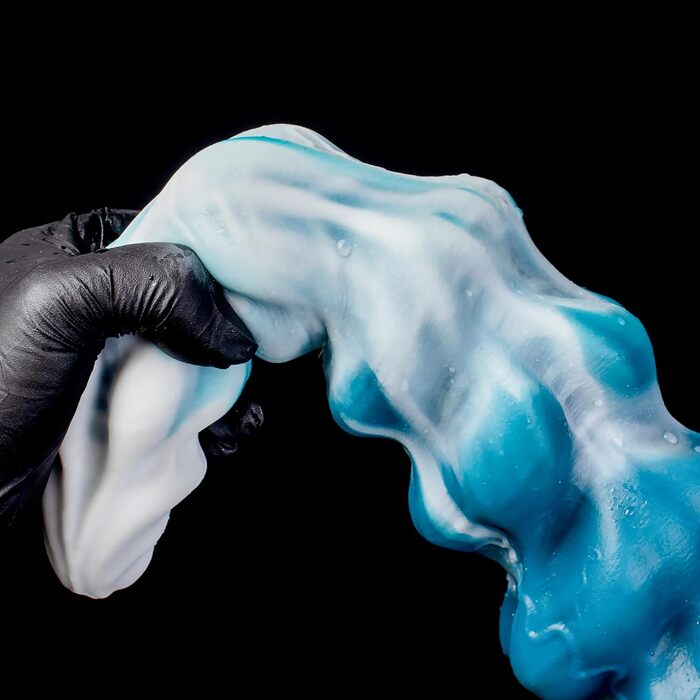 Силіконовий дилда InkfuL D216-S - дилда для дорослих, синій та білий