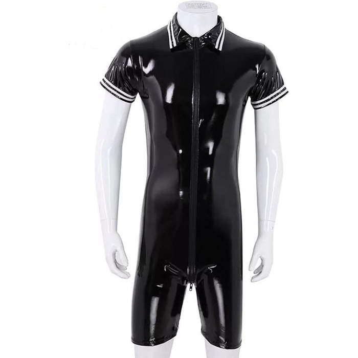 Еротичний костюм для чоловіків 3 шт: комплект нижньої білизни для карнавалу, ролеві костюми для пар, вечірок та святкування Фастів (Чорний/Білий)