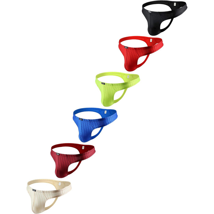 iKingsky Сексуальні чоловічі танга 6 шт. - Сліп, T-back, чоловіча білизна