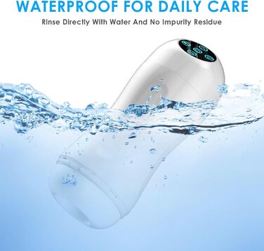 Електричний масажер для чоловіків з 4 режимами, нагріванням та 6 перистальтичними режимами