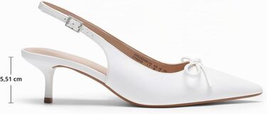 Жіночі туфлі-слінгбеки DREAM PAIRS на підборах kitten heel, білі, розмір 43 EU