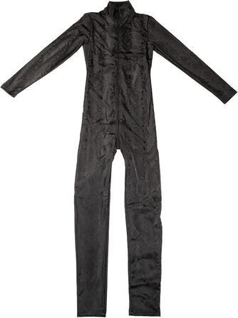 Чоловічий комбінезон з ефектом мокрого блиску Rubberfashion - шкіряний костюм-ластовиця, XXL, довгі рукави