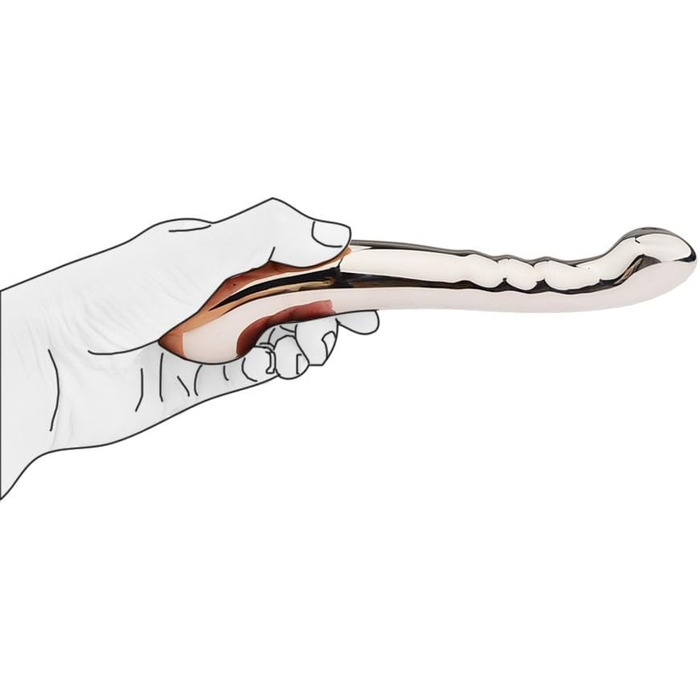 Анальний плаг з нержавіючої сталі GUYOS Doppelkopf для стимуляції G-точки та простати, 710г