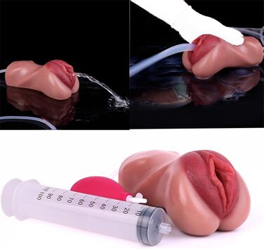 Реалістичний мастурбатор Jixaxe з функцією розпилення – 3D силікон, для чоловіків