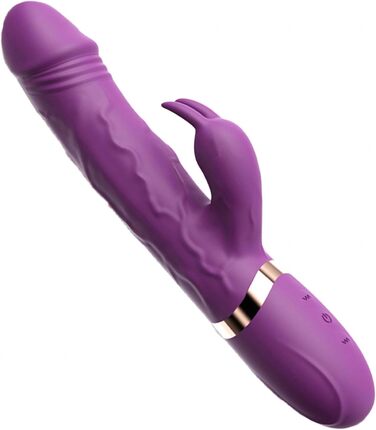 Вібратор для жінок Klitoris та G-точка, силіконовий кролик з 10 режимами, секс-іграшка, фіолетовий