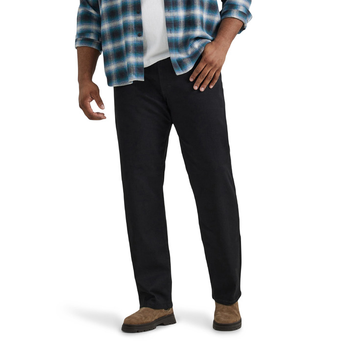 Чоловічі джинси Lee Extreme Motion Relaxed Straight Big and Tall, чорні (44W / 28L)