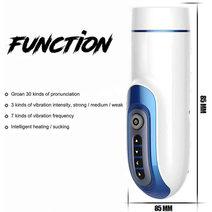 Електричний стакан для мастурбації з 7 режимами вібрації та підігрівом. Автоматичний мастурбатор для чоловіків. Інтимні іграшки для чоловіків