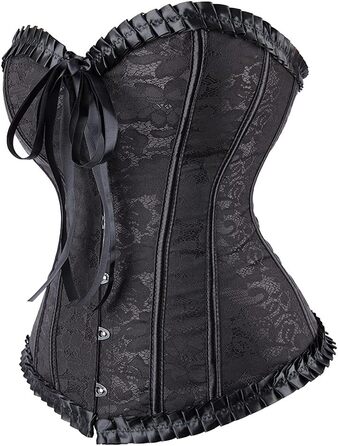Корсет Grebrafan для жінок: чорний, мереживний, класичний (28-30)