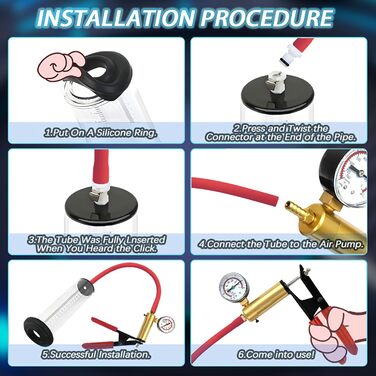 Вакуумний насос для збільшення пеніса з манометром, 44 мм - іграшка для чоловіків