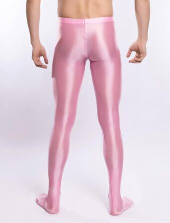 Легінси чоловічі сексуальні, мереживні, з підтяжками, з вирізом, штанні, прозорі колготки (Рожевий, L)