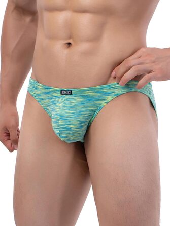 Сексуальна чоловіча труси з великою кишенею iKingky, швидковисихаюча білизна для чоловіків (XL, Зелений)