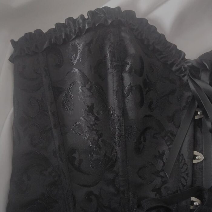 Чорне корсетне мереживо для повних грудей: мереживний корсет XXL для вечірньої сукні та повсякденного носіння