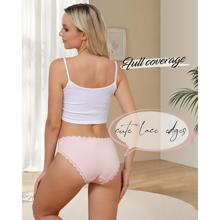 Жіноча бавовняна білизна Levao: комплект трусиків-сліпів, бра-хіпстерів, 6 кольорів, S-XXL