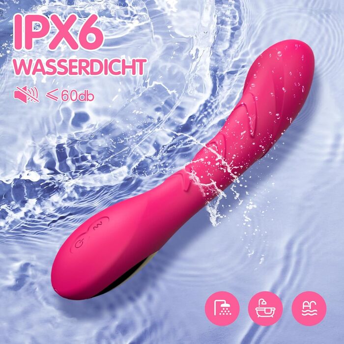 Вібратор для жінок G-Spot, силіконовий стимулятор клітора, 12 режимів вібрації, рожевий колір