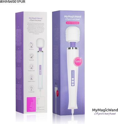 Масажер-вібратор My Magic Wand з живленням від мережі - для м'язів та інтимної зони - аксесуар для масажу для чоловіків та жінок, блакитний (фіолетовий)