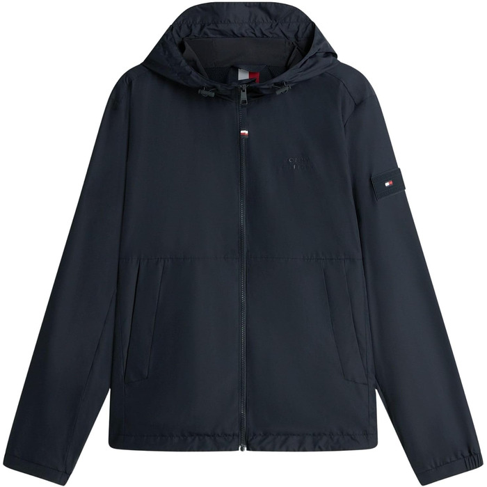 Чоловіча вітрівка Tommy Hilfiger з капюшоном, спортивна куртка (XS, Blue Desert Sky)