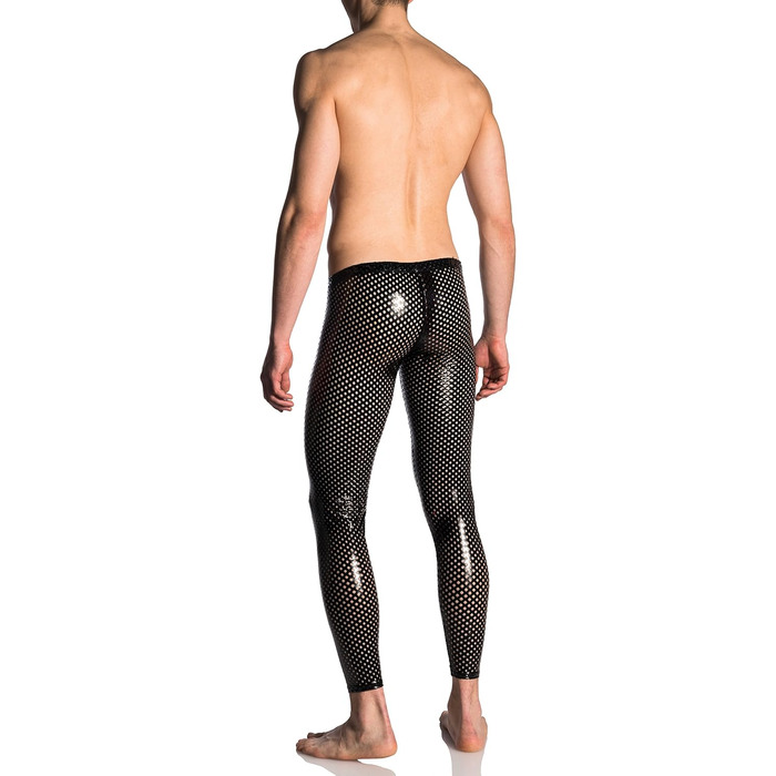 Легінси MANSTORE M702 з ефектом лакованої шкіри, чорні, лімітована серія XXL