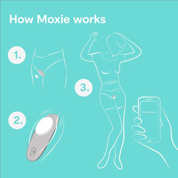 We-Vibe Moxie: Вібратор-кліторальний масажер, портативний, 10 режимів, водонепроникний