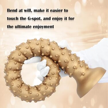 Анальний дилда Extra Langer Monster Spiral Dildo з текстурою для чоловіків та жінок, стимуляція G-точки, глибока анальна стимуляція, LZYLWC (L/Золото)