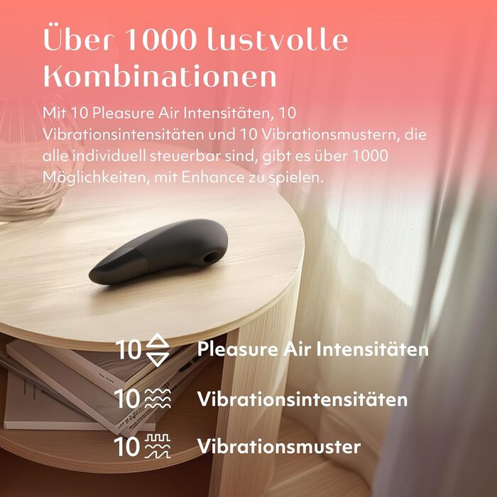 Womanizer Enhance 2 в 1: вібратор клітора та соска для жінок | Стимулятор з функцією всмоктування | Іграшка для дорослих, водонепроникна, акумуляторна | Чорний