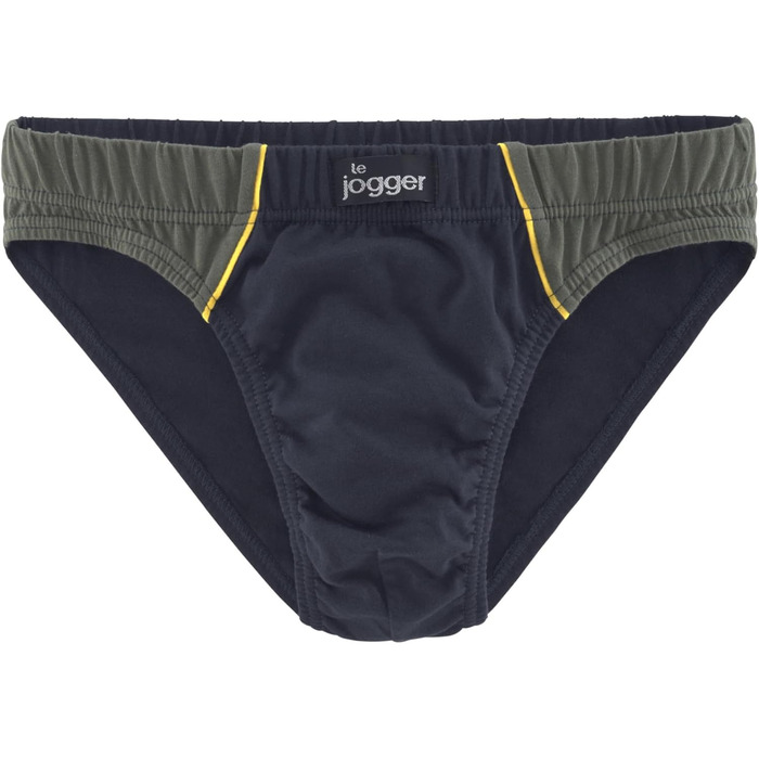 Спортивні чоловічі труси-сліпи Le Jogger з контрастними вставками, комфортні, розмір L, колір морський / кольорові вставки