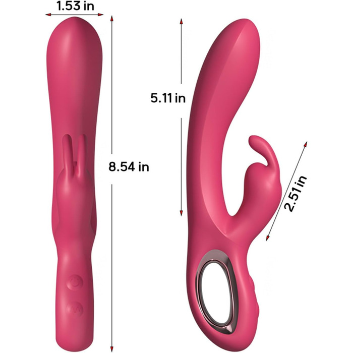 Вібратор для жінок Rabbit з 10 режимами, G-spot, рожевий