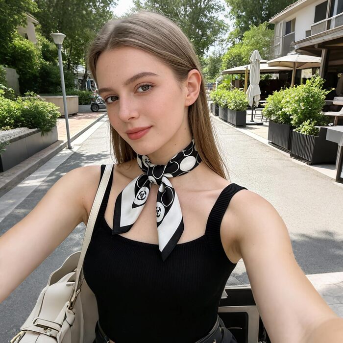 Шовкова хустка для жінок з 100% шовку малбери, квадратна косинка 68 x 68 см