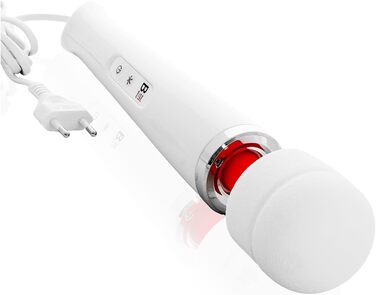 Масажер-вібратор для жінок 'BuyAndFeelGood' Magic Wand - 20 режимів, 10 швидкостей. Іграшка для дорослих, комплект з сумкою. Білий.