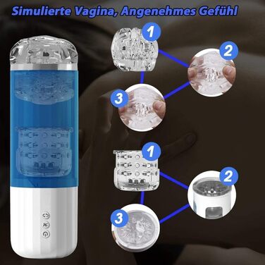 Електричний секс-іграшка для чоловіків з 10 режимами вібрації та телескопічним регулюванням