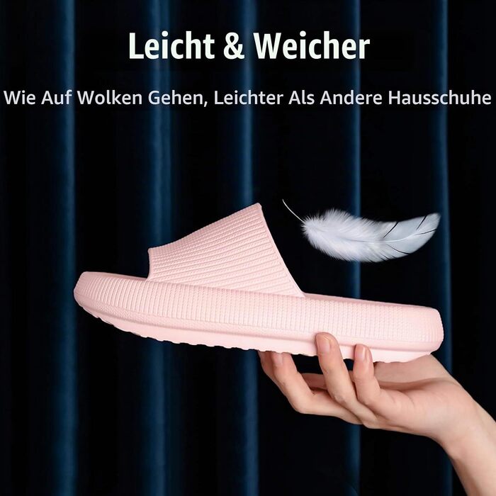 Ортопедичні капці Orthoslipper Original Wolkenschuhe з товстою м'якою підошвою, рожеві (розмір 42/43 EU)