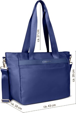 Жіноча сумка-шопер Bugatti Mare 2.0, велика легка сумка Tote Bag з відділеннями, синя