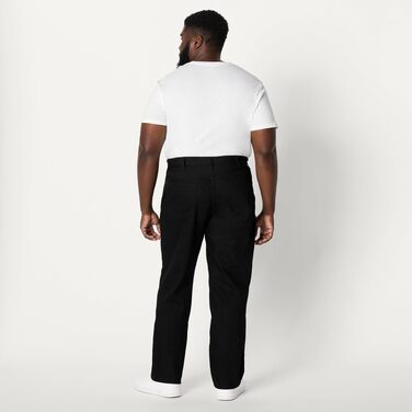 Чоловічі джинси Amazon Essentials Relaxed Fit, класичний крій, жорсткий денім, чорні (40W / 28L)