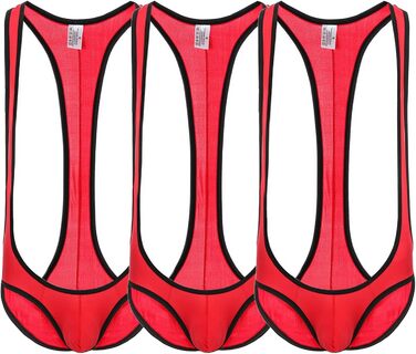 Чоловічий прозорий боді для боротьби Faringoto з підтяжками (3 шт., XXL)