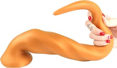 Анальний плаг Roluck для чоловіків, 54 см, з м'якого силікону, з присоском для масажу простати та анального оргазму, розширювач (M(45 см))