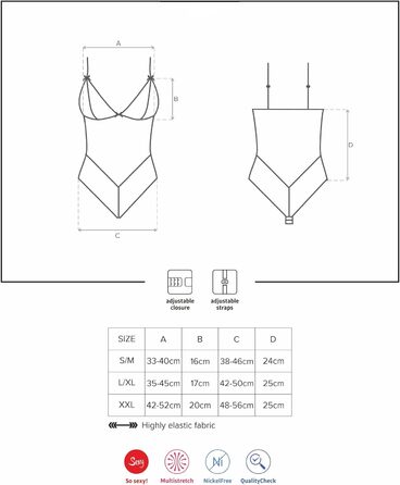Корсет-боді Obsessive Zarter з витонченою мереживом та шнуванням, чорний, L-XL, у подарунковій коробці