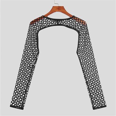 Чоловіча футболка Deepsko з прозорою сіткою та вирізами, комплект з двох частин для вечірок