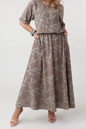 Трикотажна сукня максі для офісу FEMIMODA, розмір 42