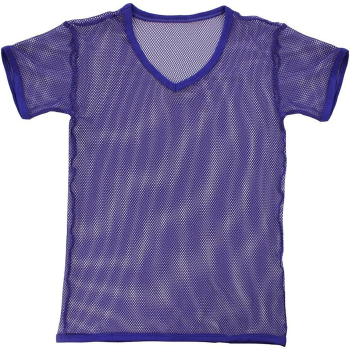 Футболка чоловіча літня мереживна, дихаюча, прозора, фіолетова (L)