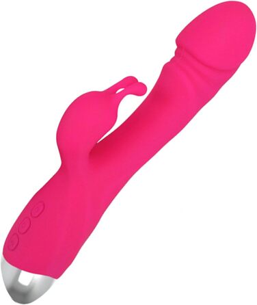 Вібратор для жінок Klitoris та G-точка, силіконовий кролик, 10 режимів вібрації, анальний дildo, реалістична іграшка для дорослих, RoseRed